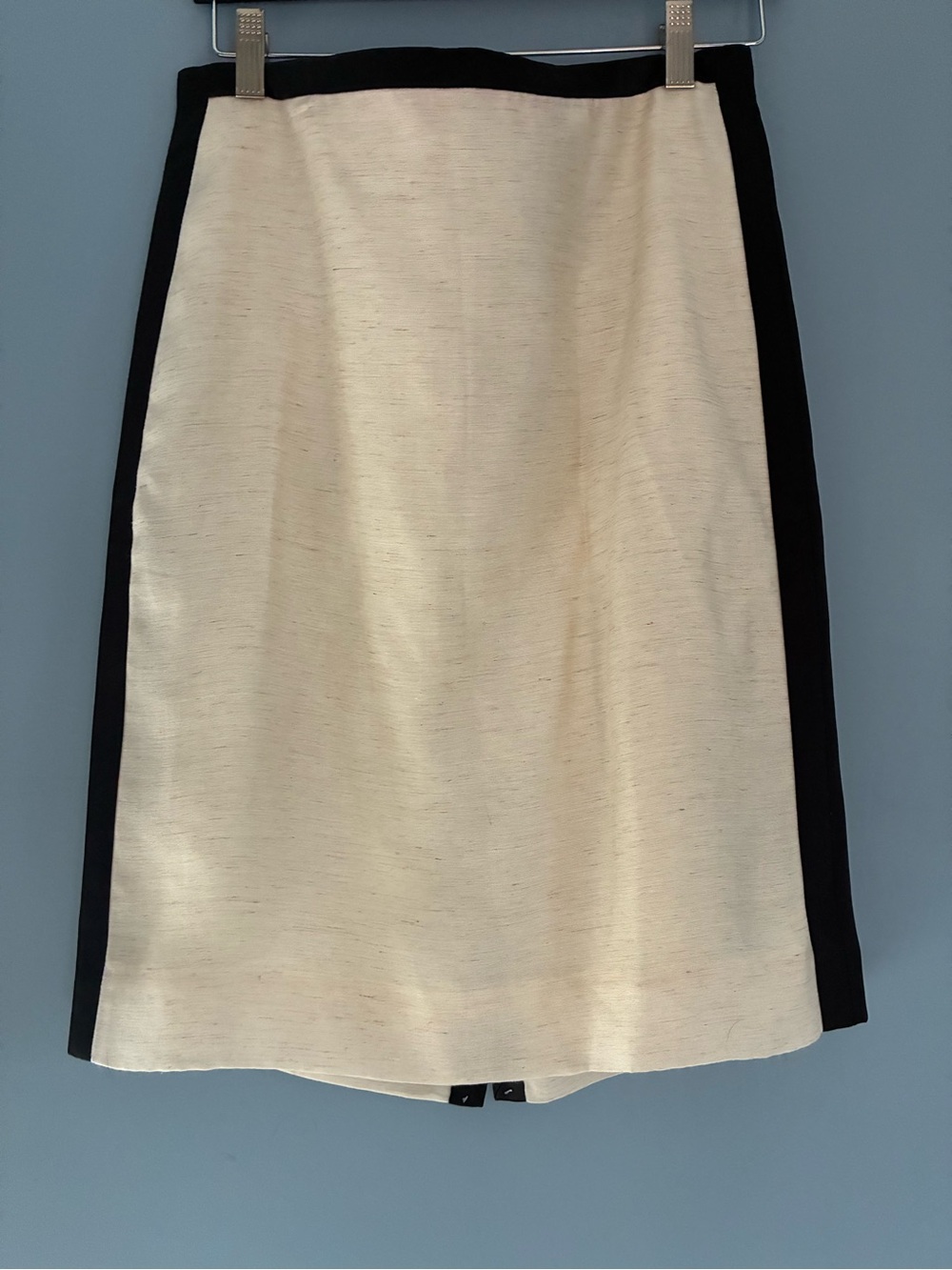 J. Crew Classic Two-Tone Pencil Skirt in Cream and Black